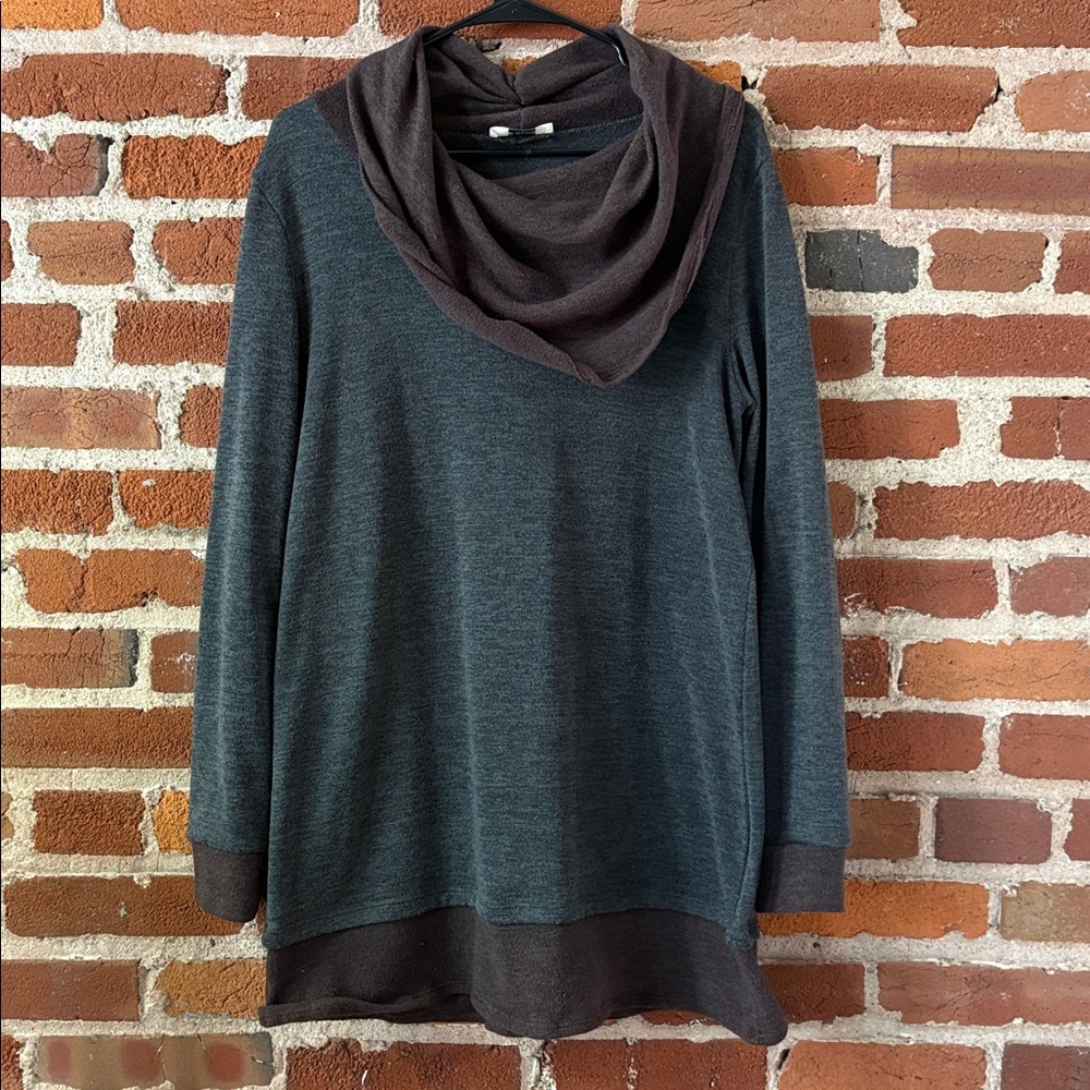 Dark Gray Cowl Neck Sweater